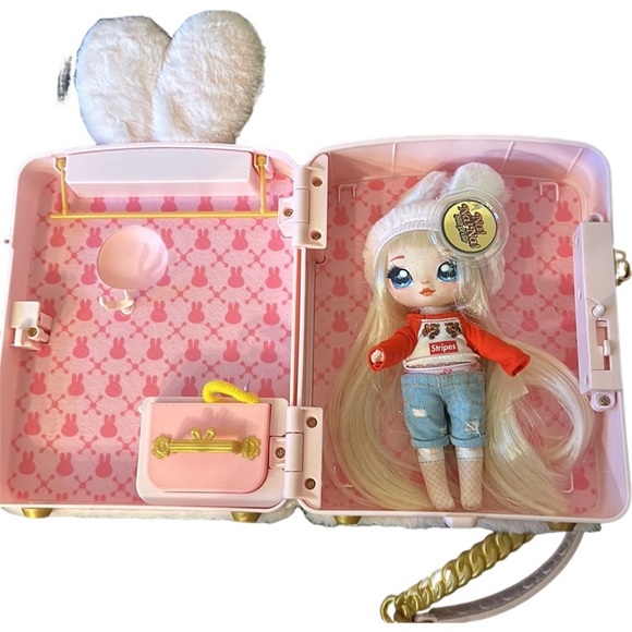 MGA Na! Na! Na Hard Carry Case Rabbit Bunny Storage Bookbag Backpack for Dolls - Picture 6 of 6